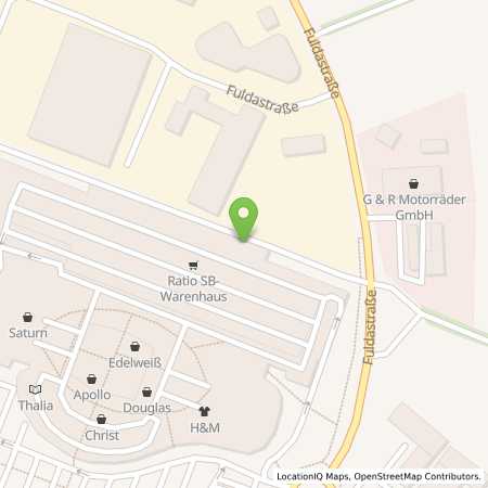 Standortübersicht der Strom (Elektro) Tankstelle: Stadtwerke Baunatal, Eigenbetrieb der Stadt Baunatal in 34225, Baunatal