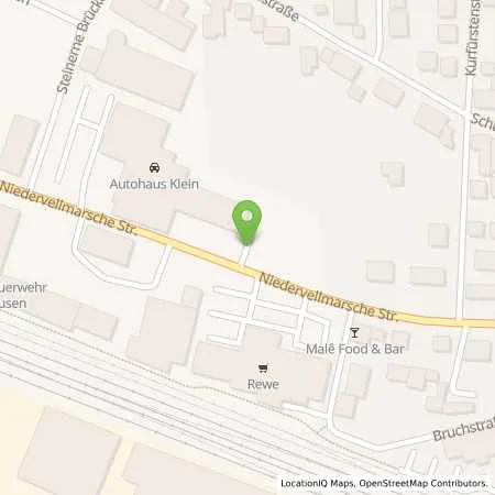 Standortübersicht der Tankstelle Hermann Klein GmbH & Co.KG in 34233 Fuldatal