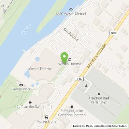 Standortübersicht der Tankstelle Stadt Bad Karlshafen in 34385 Bad Karlshafen