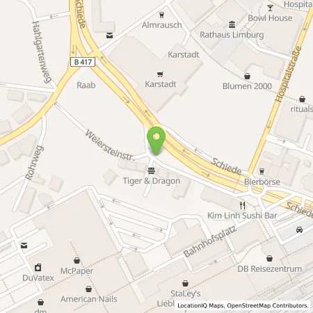 Standortübersicht der Tankstelle Energieversorgung Limburg GmbH in 65549 Limburg