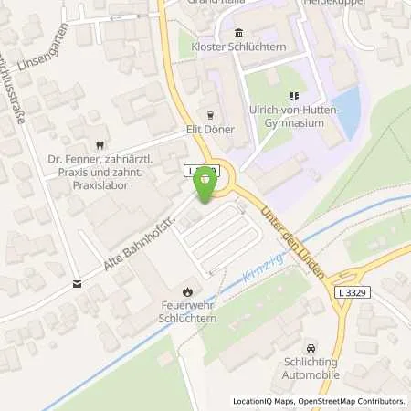 Standortübersicht der Tankstelle RhönEnergie Fulda GmbH in 36381 Schlüchtern