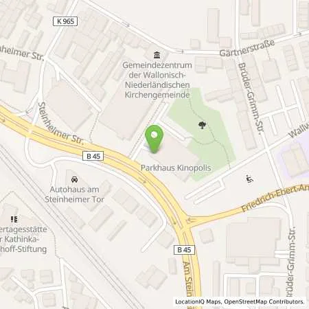 Standortübersicht der Tankstelle Hanauer Parkhaus GmbH in 63450 Hanau