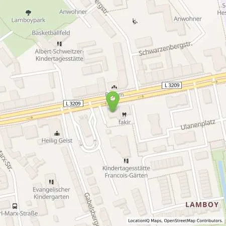 Standortübersicht der Tankstelle Sparkasse Hanau Anstalt des Öffentlichen Rechts in 63452 Hanau