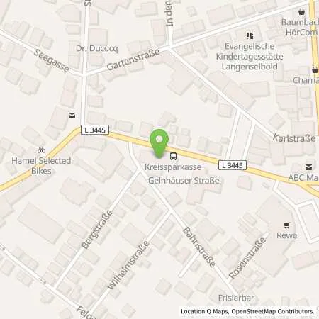 Standortübersicht der Tankstelle Sparkasse Hanau Anstalt des Öffentlichen Rechts in 63505 Langenselbold