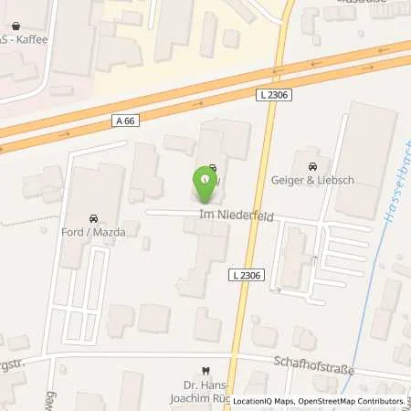 Standortübersicht der Tankstelle Autohaus Gelnhausen Geiger & Liebsch GmbH & Co.KG in 63589 Linsengericht