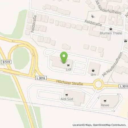 Standortübersicht der Tankstelle Lidl Dienstleistung GmbH & Co. KG in 65835 Liederbach/Taunus