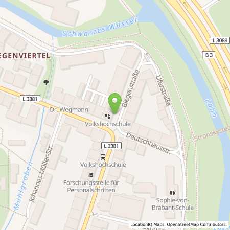Standortübersicht der Strom (Elektro) Tankstelle: Privatperson in 35037, Marburg