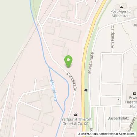 Standortübersicht der Tankstelle Treffpunkt Thierolf GmbH & Co. KG in 64720 Michelstadt