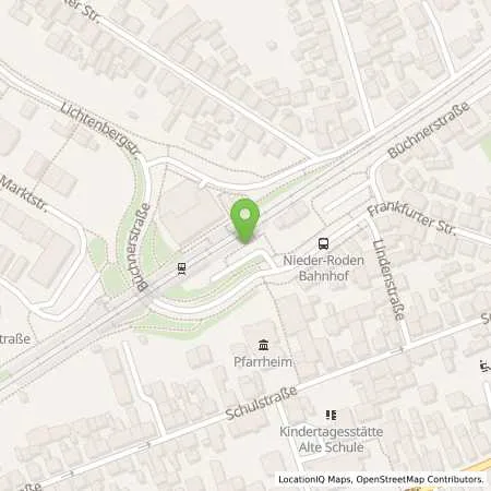 Standortübersicht der Tankstelle Energieversorgung Rodau GmbH in 63110 Rodgau