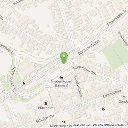 Standortübersicht der Tankstelle Energieversorgung Rodau GmbH in 63110 Rodgau