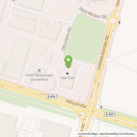 Standortübersicht der Tankstelle ALDI SÜD in 63128 Dietzenbach