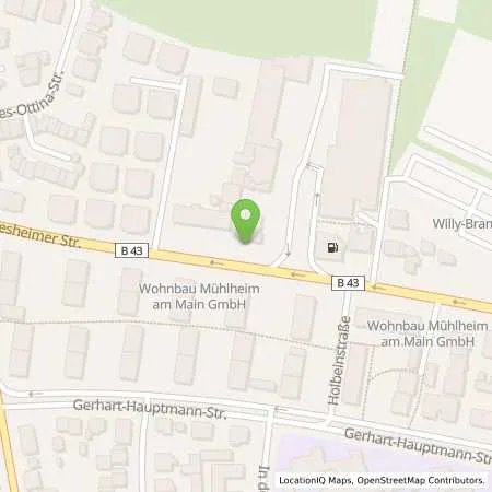 Standortübersicht der Tankstelle Stadtwerke Mühlheim am Main GmbH in 63165 Mühlheim am Main