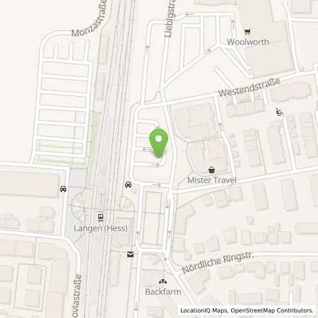Standortübersicht der Tankstelle Stadtwerke Langen GmbH in 63225 Langen