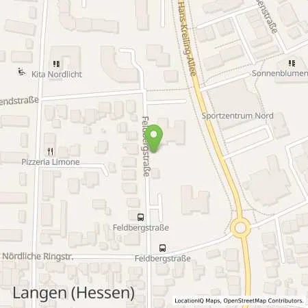 Standortübersicht der Tankstelle Stadtwerke Langen GmbH in 63225 Langen