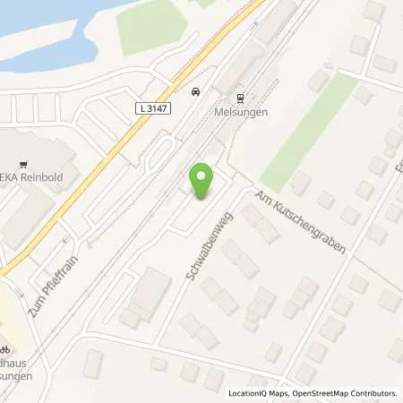 Standortübersicht der Tankstelle Magistrat der Stadt Melsungen - Körperschaft öffentlichen Rechts in 34212 Melsungen