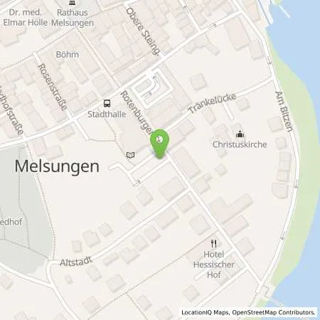 Standortübersicht der Tankstelle Magistrat der Stadt Melsungen - Körperschaft öffentlichen Rechts in 34212 Melsungen