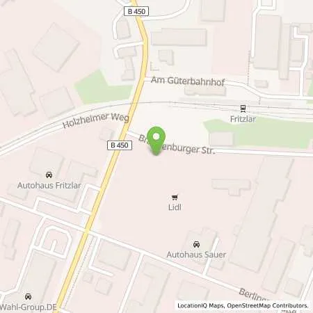 Standortübersicht der Tankstelle Lidl Dienstleistung GmbH & Co. KG in 34560 Fritzlar