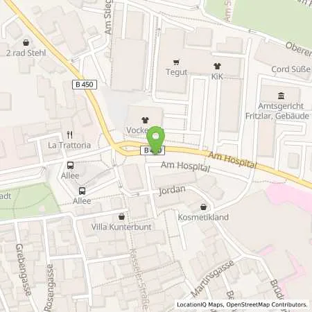 Standortübersicht der Tankstelle Energie Waldeck-Frankenberg GmbH in 34560 Fritzlar