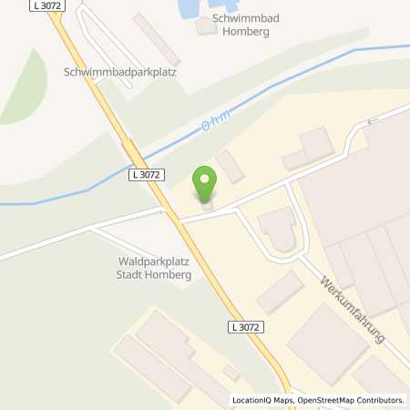 Standortübersicht der Strom (Elektro) Tankstelle: RhönEnergie Fulda GmbH in 35315, Homberg (Ohm)