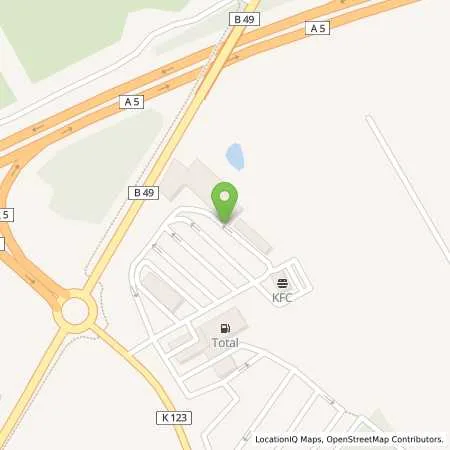 Standortübersicht der Tankstelle TOTAL Deutschland GmbH in 36304 Alsfeld