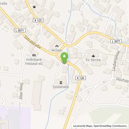 Standortübersicht der Tankstelle Oberhessische Versorgungsbetriebe AG in 36325 Feldatal