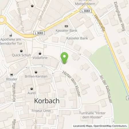 Standortübersicht der Tankstelle Energie Waldeck-Frankenberg GmbH in 34497 Korbach