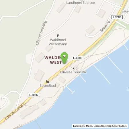 Standortübersicht der Tankstelle Energie Waldeck-Frankenberg GmbH in 34513 Waldeck