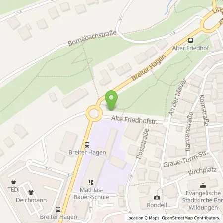 Standortübersicht der Tankstelle Energie Waldeck-Frankenberg GmbH in 34537 Bad Wildungen