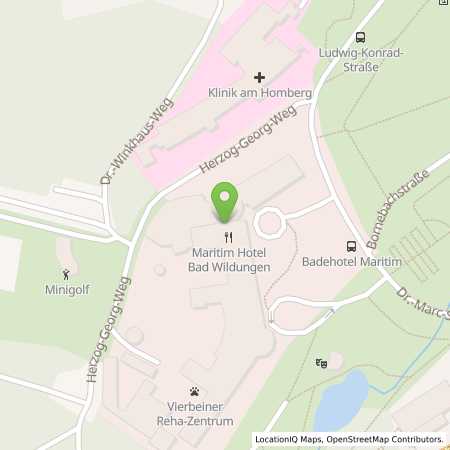 Standortübersicht der Strom (Elektro) Tankstelle: MARITIM Hotelgesellschaft mbH in 34537, Bad Wildungen