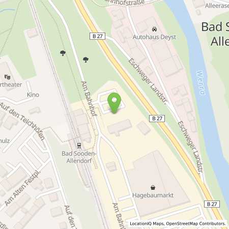 Standortübersicht der Strom (Elektro) Tankstelle: Stadtwerke Bad Sooden-Allendorf, Eigenbetrieb in 37242, Bad Sooden-Allendorf