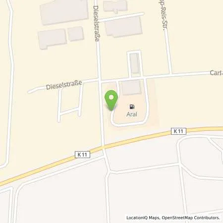 Standortübersicht der Tankstelle EnBW mobility+ AG und Co.KG in 61191 Rosbach vor der Höhe