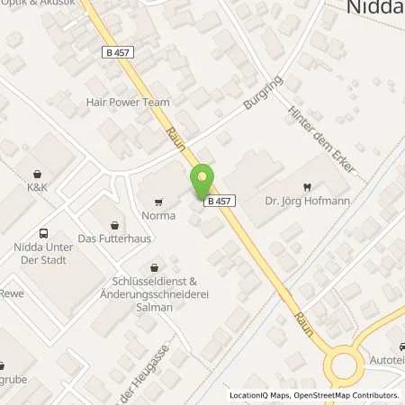 Standortübersicht der Tankstelle Autohaus Bilia GmbH & Co. KG in 63667 Nidda