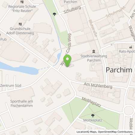 Standortübersicht der Strom (Elektro) Tankstelle: Stadtwerke Parchim GmbH in 19370, Parchim