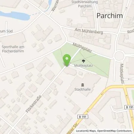 Standortübersicht der Tankstelle Stadtwerke Parchim GmbH in 19370 Parchim