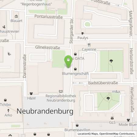 Standortübersicht der Strom (Elektro) Tankstelle: Neubrandenburger Wohnungsgesellschaft mbH in 17033, Neubrandenburg