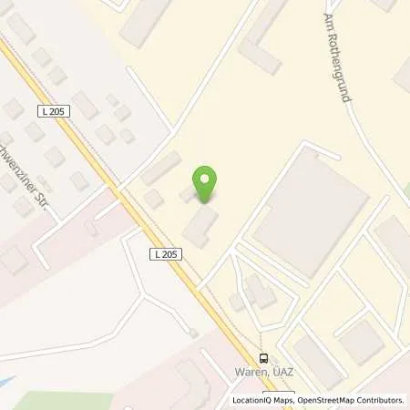 Standortübersicht der Tankstelle L und K GmbH in 17192 Waren (Müritz)