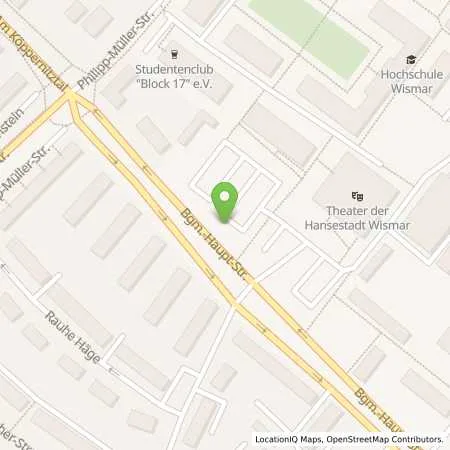 Standortübersicht der Tankstelle Stadtwerke Wismar GmbH in 23966 Wismar