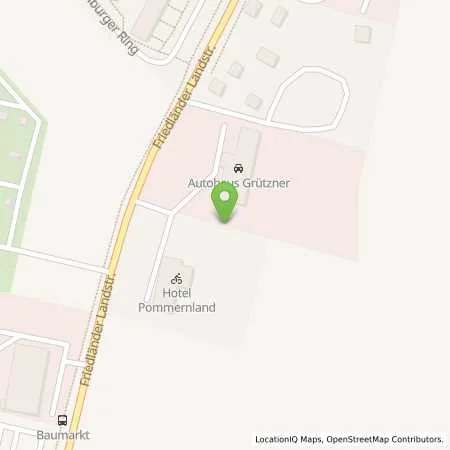 Standortübersicht der Tankstelle Grützner GmbH in 17389 Anklam