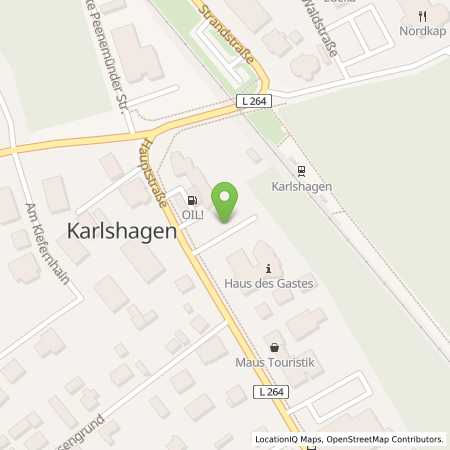 Standortübersicht der Strom (Elektro) Tankstelle: Energie Vorpommern GmbH in 17449, Karlshagen