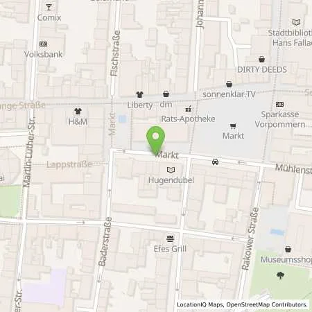 Standortübersicht der Tankstelle Stadtwerke Greifswald GmbH in 17489 Greifswald