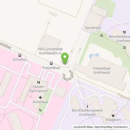 Standortübersicht der Tankstelle Stadtwerke Greifswald GmbH in 17489 Greifswald