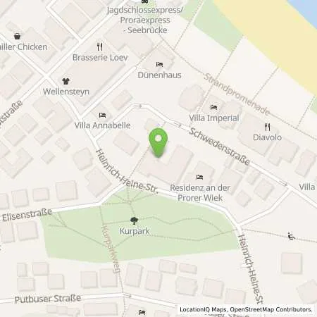 Standortübersicht der Tankstelle Gemeinde Ostseebad Binz, Der Bürgermeister, Eigenberieb Kurverwaltung in 18609 Ostseebad Binz