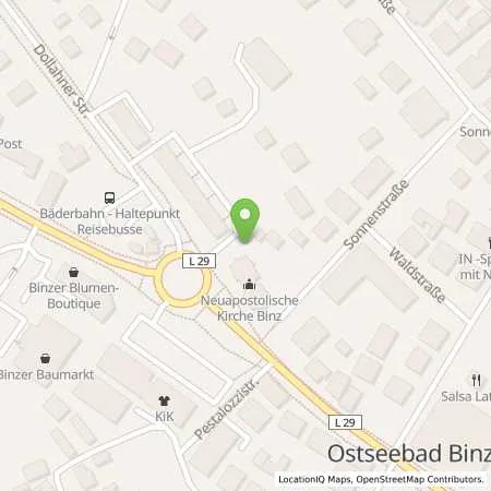 Standortübersicht der Tankstelle Gemeinde Ostseebad Binz EB Kurverwaltung in 18609 Ostseebad Binz