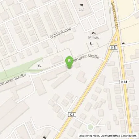 Standortübersicht der Tankstelle SBS Sondermaschinen GmbH in 38104 Braunschweig