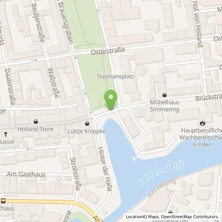 Standortübersicht der Tankstelle EWE Go GmbH in 26721 Emden