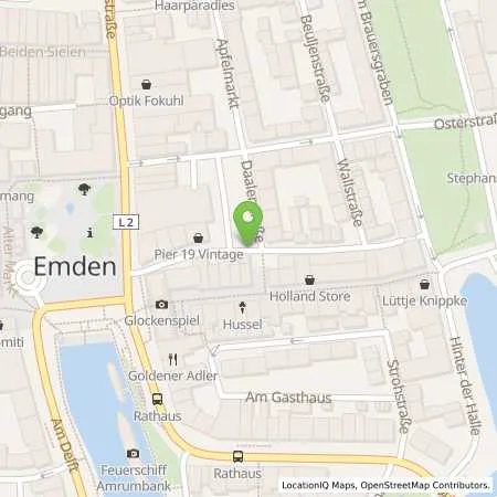 Standortübersicht der Tankstelle EWE Go GmbH in 26723 Emden