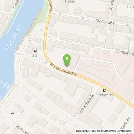 Standortübersicht der Tankstelle EWE Go GmbH in 26725 Emden