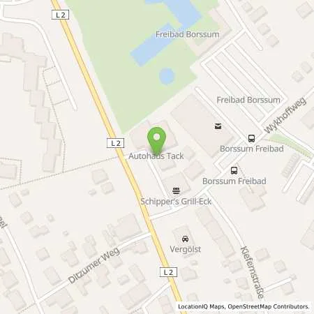 Standortübersicht der Tankstelle Autohaus Tack in 26725 Emden