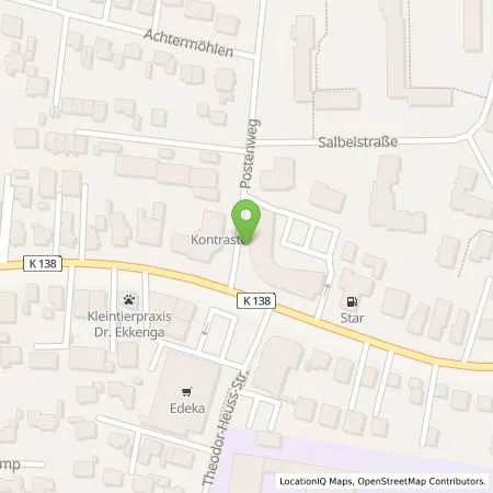 Standortübersicht der Tankstelle EWE Go GmbH in 26122 Oldenburg