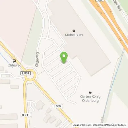 Standortübersicht der Tankstelle EWE Go GmbH in 26133 Oldenburg